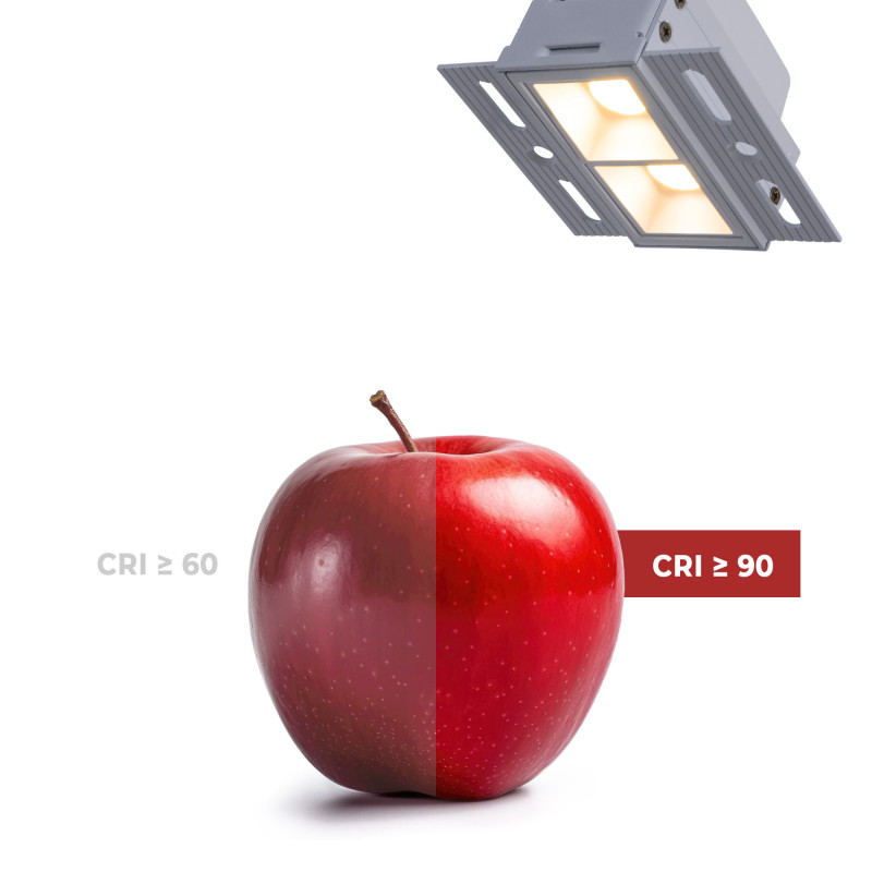 Recessed/trimless linear LED spotlight for plasterboard - 4W - UGR18 - CRI90 - Black