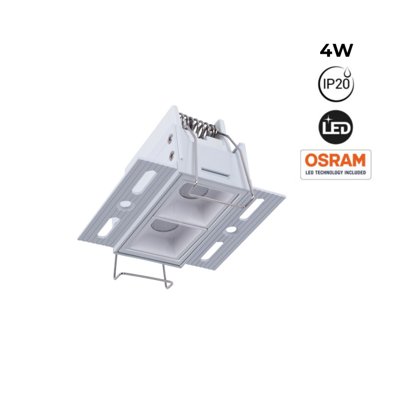 Recessed/trimless linear LED spotlight for plasterboard - 4W - UGR18 - CRI90 - Black