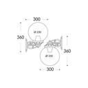 FUMAGALLI BISSO G250 E27 globe wall lamp