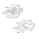 Corner watertight connector - 220V COB LED strip - 2 pins - 12mm strip - IP67