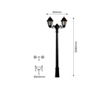 FUMAGALLI "Gigi Bisso/Anna" outdoor double street lamp - 2x E27 - CCT - IP55
