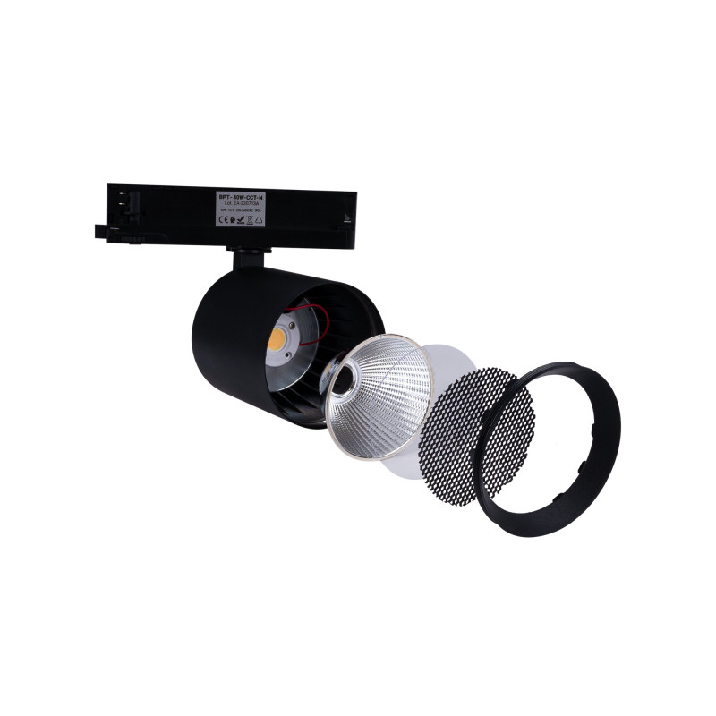 CCT LED 3-phase track spotlight - 40W - CRI 90 - KGP Driver- White
