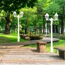 FUMAGALLI "Gigi Bisso/Anna" outdoor double street lamp - 2x E27 - CCT - IP55