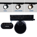 CCT LED 3-phase track spotlight - 40W - CRI 90 - KGP Driver- White