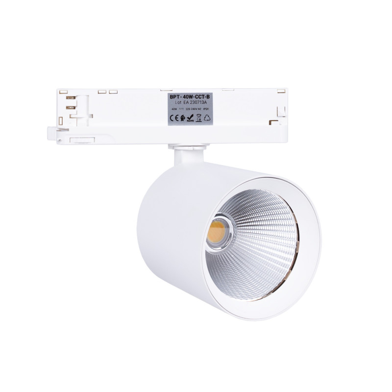 CCT LED 3-phase track spotlight - 40W - CRI 90 - KGP Driver- White