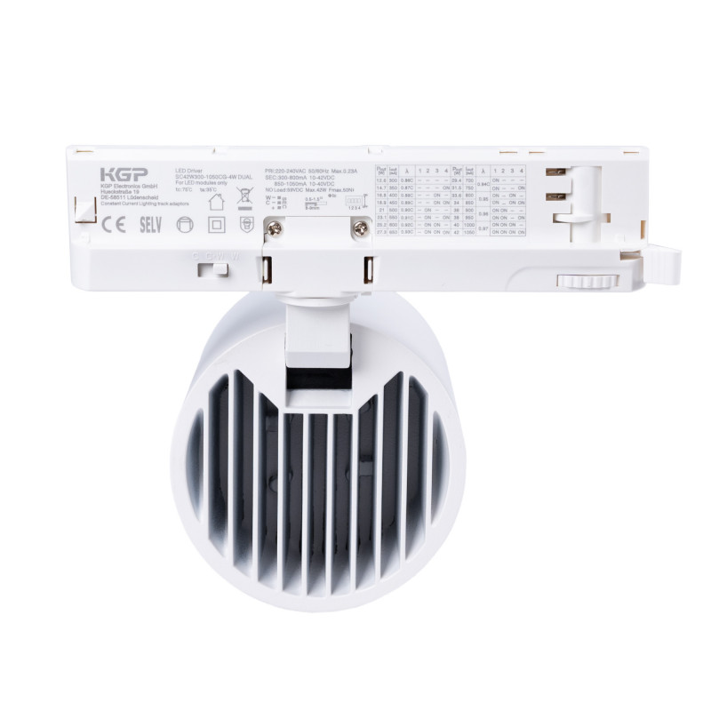 CCT LED 3-phase track spotlight - 40W - CRI 90 - KGP Driver- White