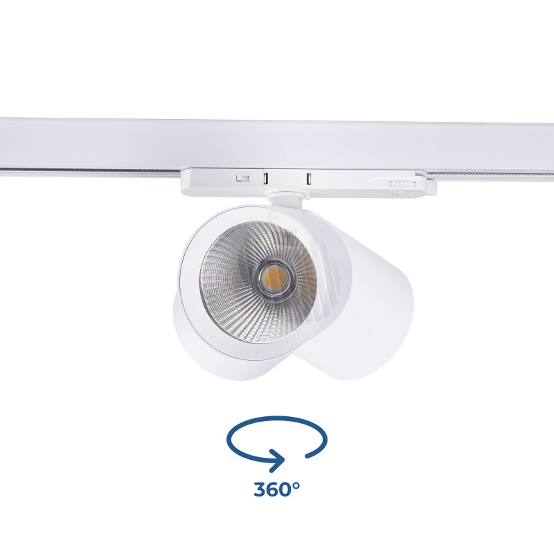 CCT LED 3-phase track spotlight - 40W - CRI 90 - KGP Driver- White
