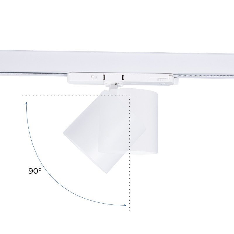 CCT LED 3-phase track spotlight - 40W - CRI 90 - KGP Driver- White