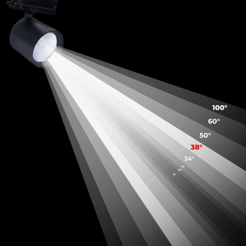 LED 3-phase track spotlight - 40W - CRI 95 - Philips Xitanium Driver - White
