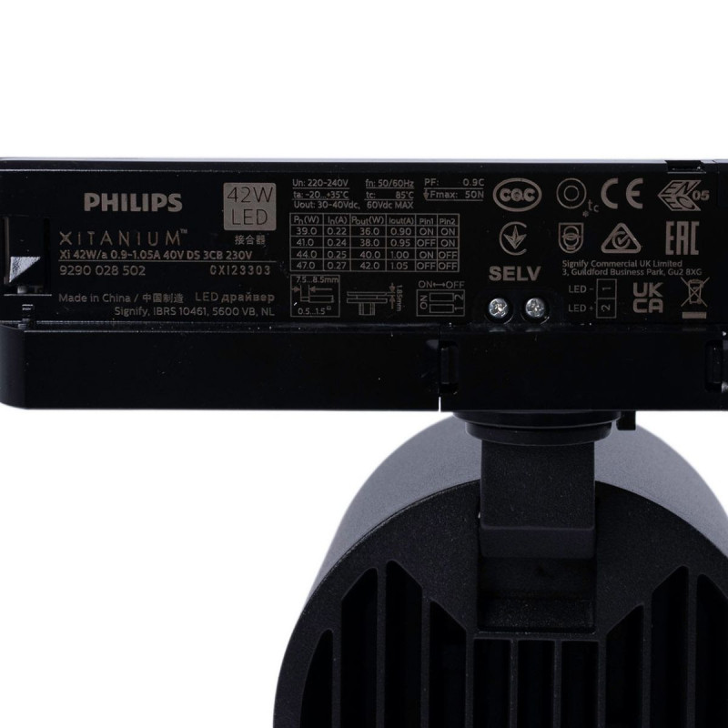 LED 3-phase track spotlight - 40W - CRI 95 - Philips Xitanium Driver - White