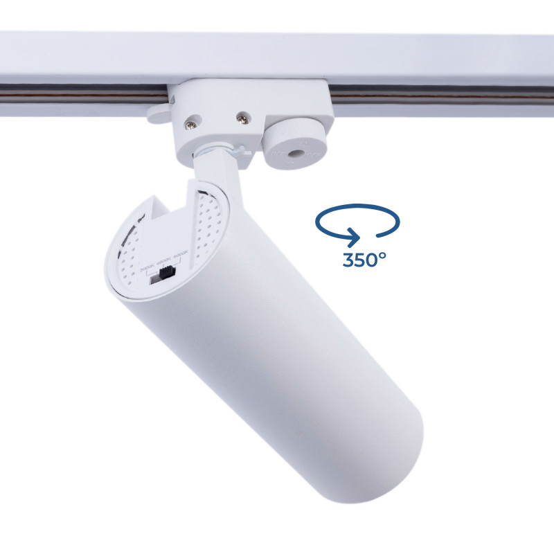CCT LED 1-phase track spotlight - 10W - CRI 90 - KGP Driver - Black