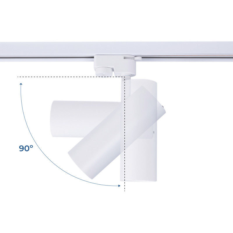 CCT LED 1-phase track spotlight - 10W - CRI 90 - KGP Driver - Black