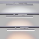 Linear adjustable LED spotlight for 3-phase track - 20W - CCT - CRI90 - KGP Driver - Black