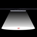 Linear adjustable LED spotlight for 3-phase track - 20W - CCT - CRI90 - KGP Driver - Black