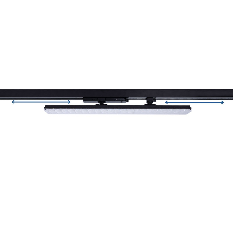 Linear adjustable LED spotlight for 3-phase track - 20W - CCT - CRI90 - KGP Driver - Black