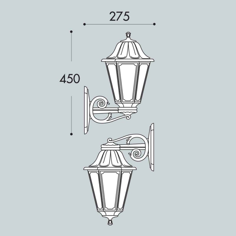 Wall sconce lantern FUMAGALLI BISSO/ANNA E27 IP55