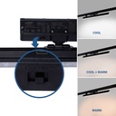 Linear adjustable LED spotlight for 3-phase track - 40W - CCT - CRI90 - KGP Driver - White