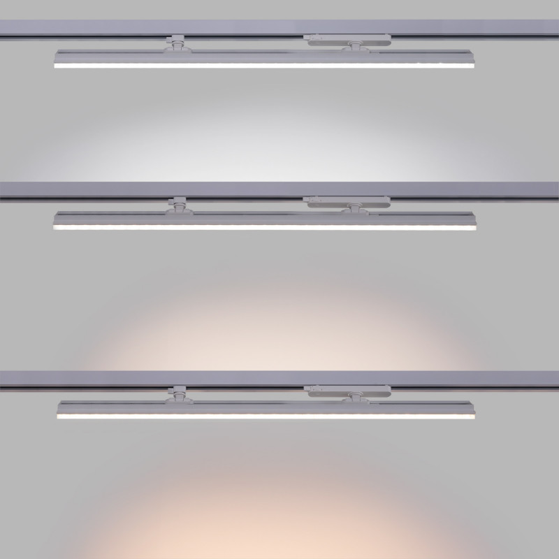 Linear adjustable LED spotlight for 3-phase track - 40W - CCT - CRI90 - KGP Driver - White