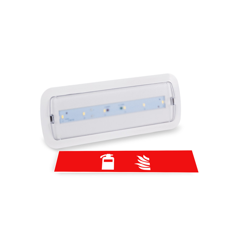 KIT Self-adhesive pictogram "Fire extinguisher" + 3W Emergency light