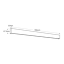 Wooden linear wall light "Wooden" - 26W - 100cm - Driver Philips