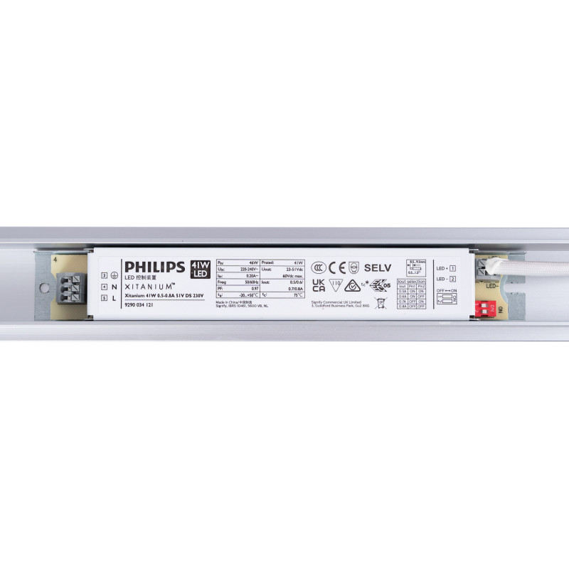 Wooden linear wall light "Wooden" - 26W - 100cm - Driver Philips