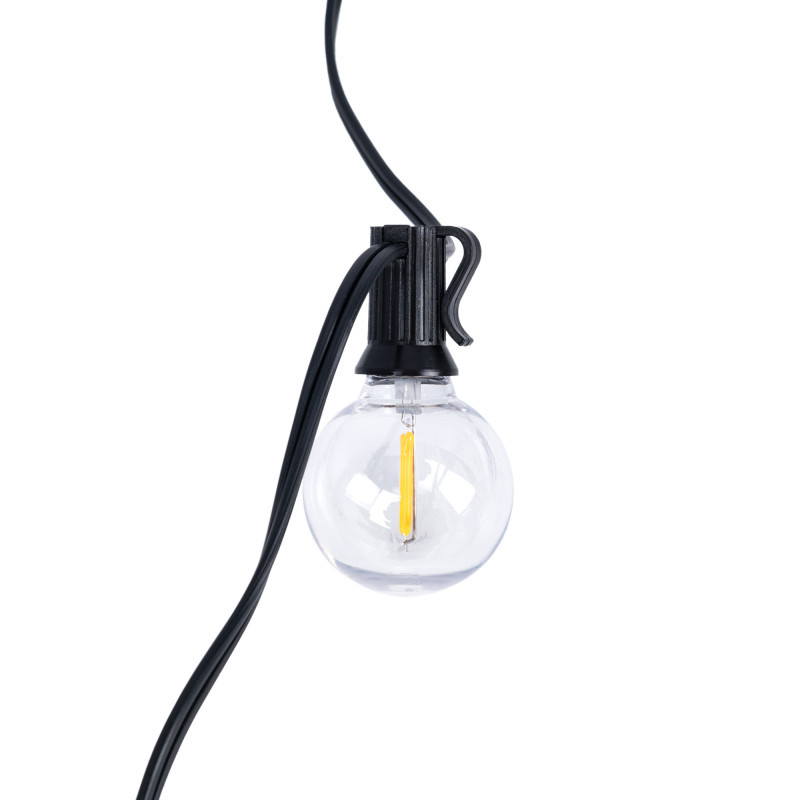 Solar string lights - 25 E10 LED Filament Bulbs - IP44 - 9.2 meters