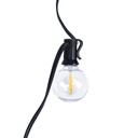 Solar string lights - 25 E10 LED Filament Bulbs - IP44 - 9.2 meters