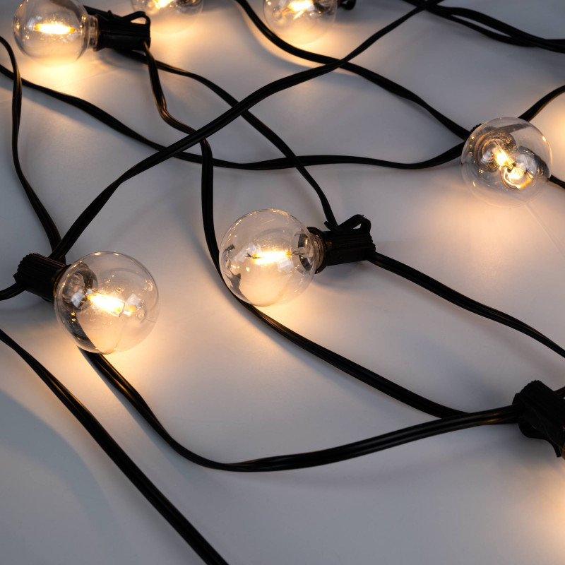 Solar string lights - 25 E10 LED Filament Bulbs - IP44 - 9.2 meters