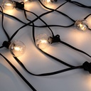 Solar string lights - 25 E10 LED Filament Bulbs - IP44 - 9.2 meters