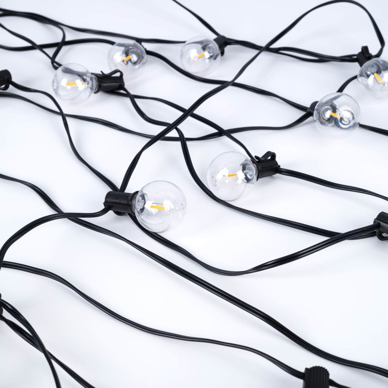 Solar string lights - 25 E10 LED Filament Bulbs - IP44 - 9.2 meters