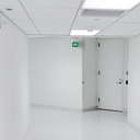 Permanent emergency light with "Exit" sign