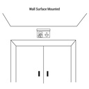 Permanent emergency light with "Side arrow" pictogram