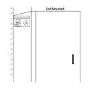 Permanent emergency light with "Side arrow" pictogram