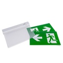 Permanent emergency light with "Side arrow" pictogram