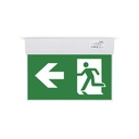 Permanent emergency light with "Side arrow" pictogram