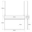 Hanging permanent emergency light with "Side arrow" pictogram