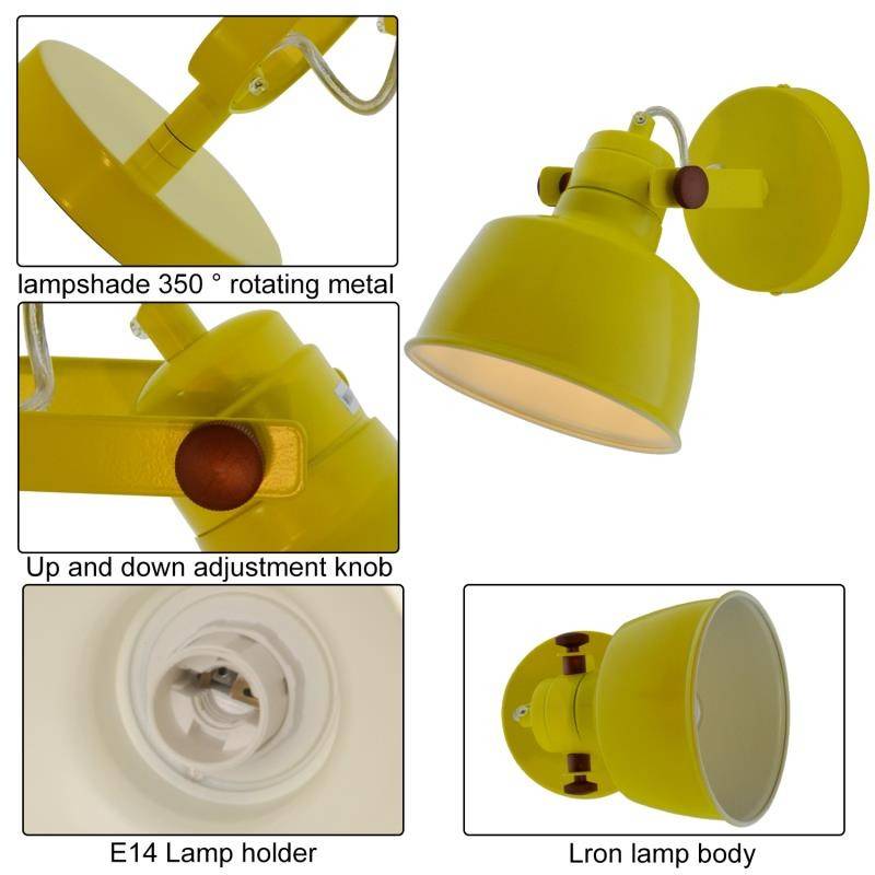 KUKKA" modern adjustable interior wall light with E14 bulb