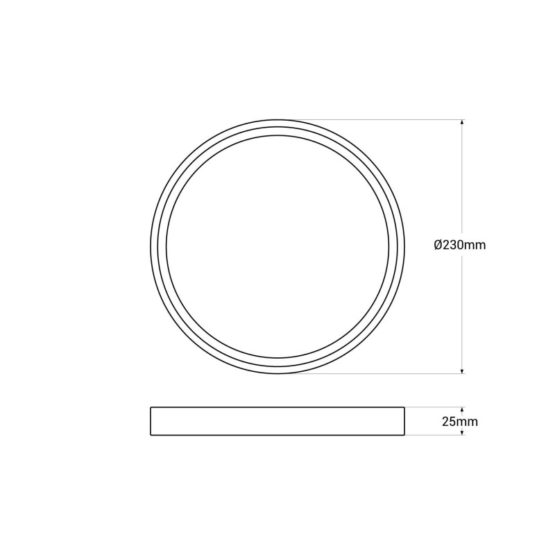 Round CCT LED Ceiling light - 18W - IP40