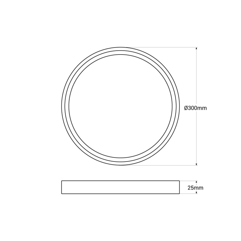 Round CCT LED Ceiling light - 24W - IP40