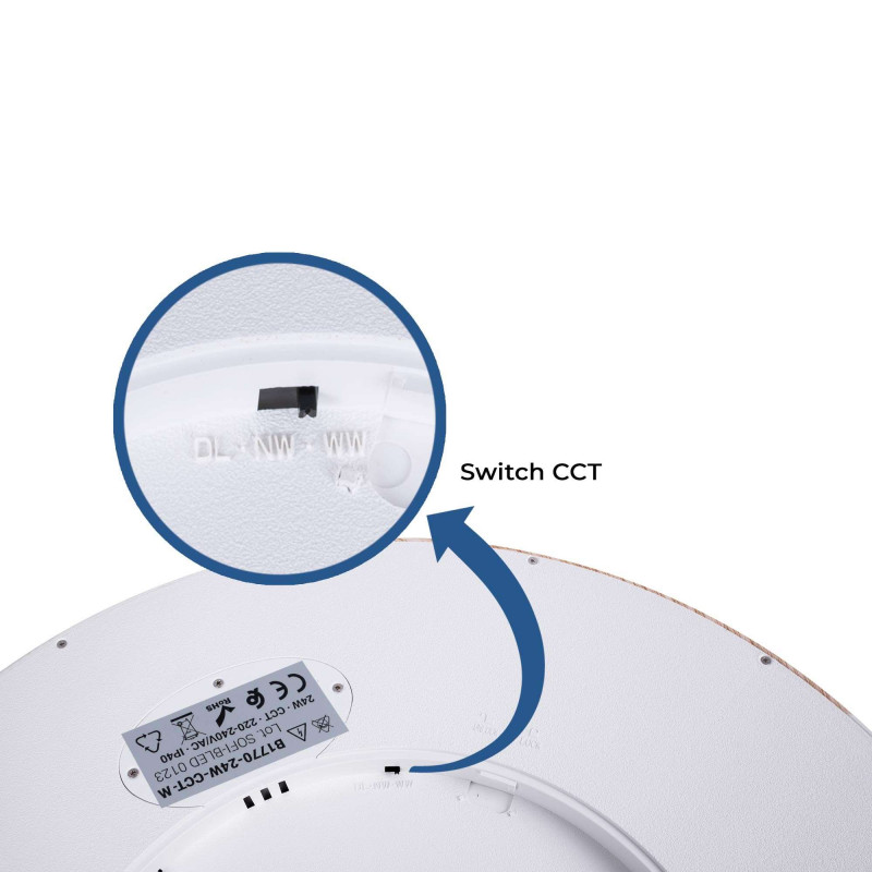 Round CCT LED Ceiling light - 24W - IP40