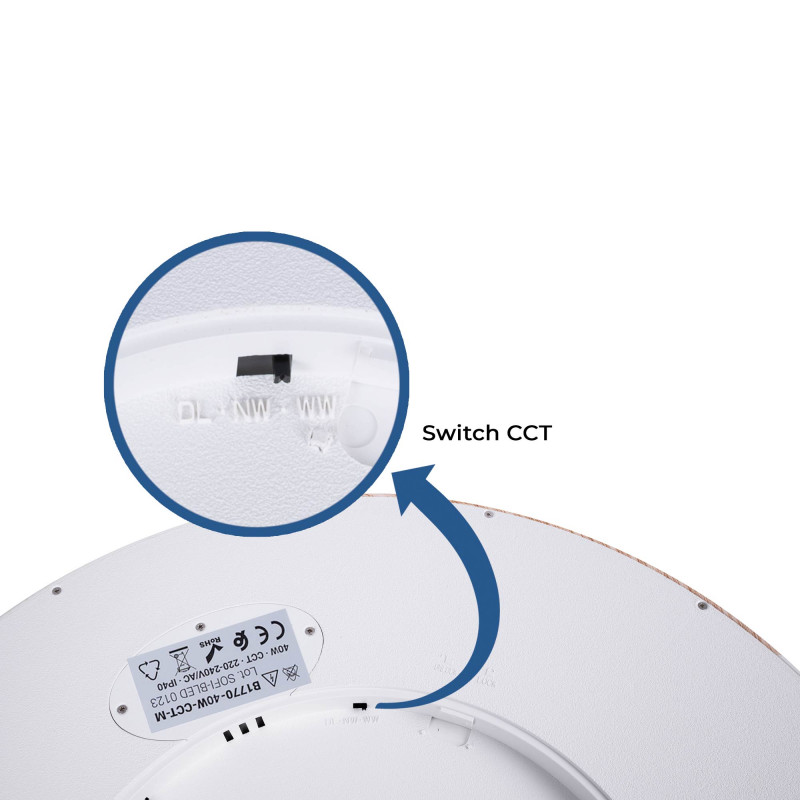 Round CCT LED Ceiling light - 40W - IP40