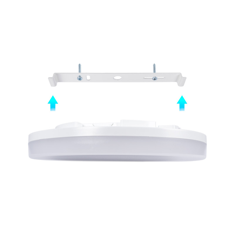 Tri-proof CCT LED ceiling light with motion sensor - 24W - Ø28cm - IP65