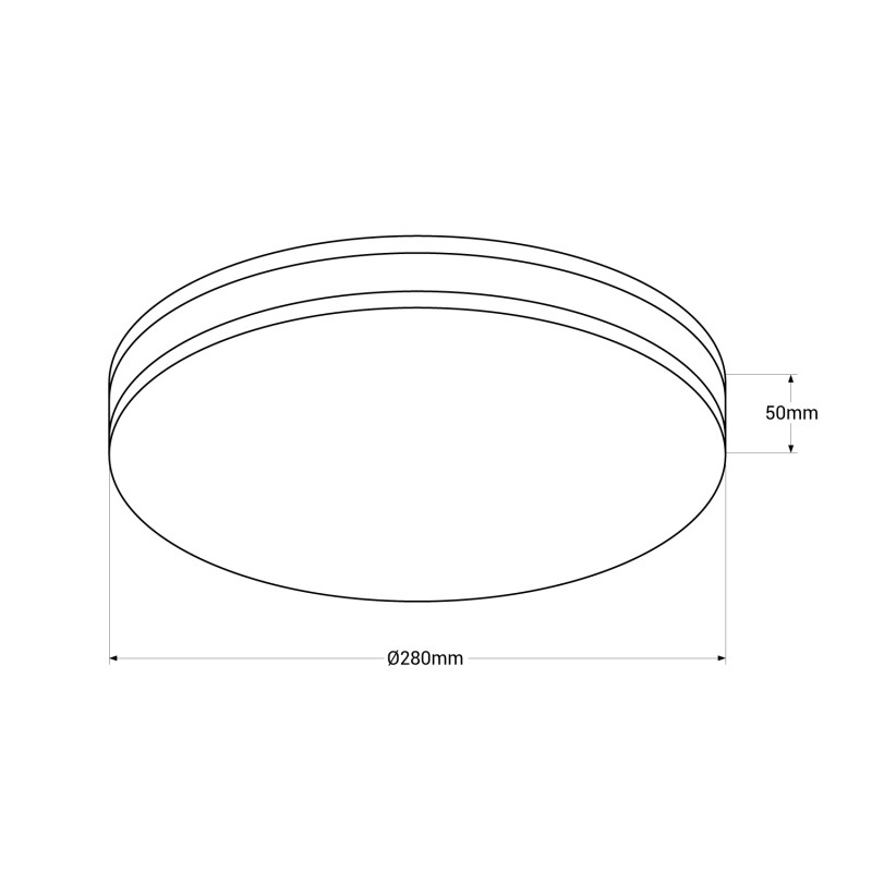 Tri-proof CCT LED ceiling light with motion sensor - 24W - Ø28cm - IP65