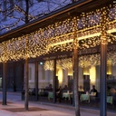 LED Curtain lights - 1.5m x 90cm - 100 lights - Cool white