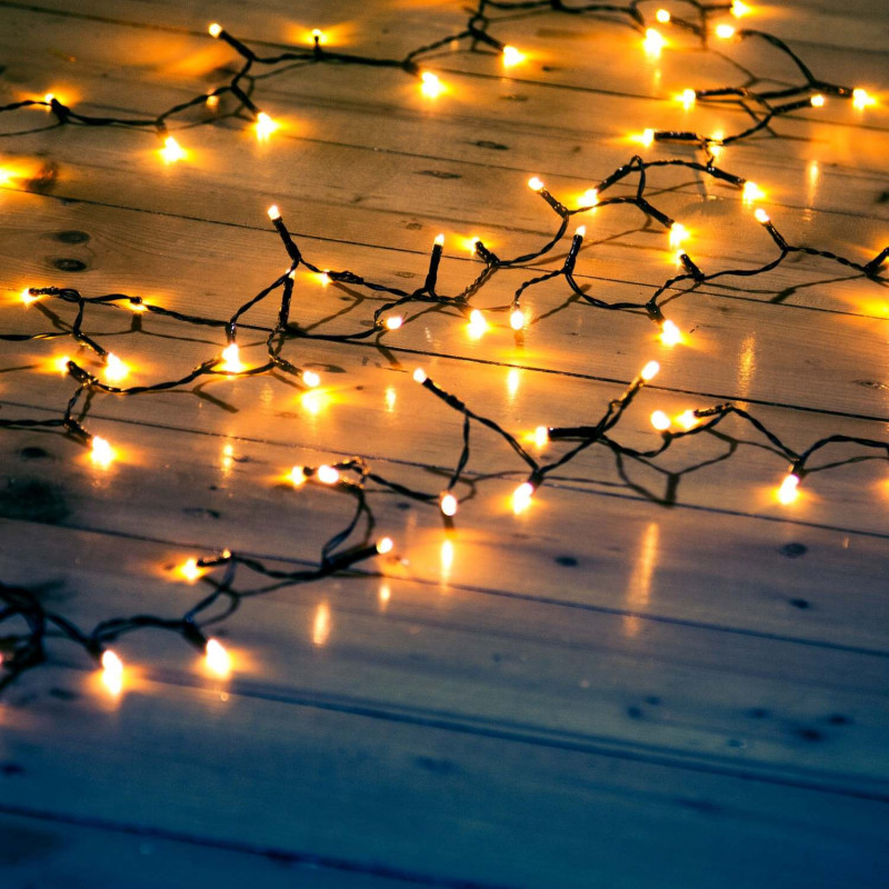 LED Curtain lights - 1.5m x 90cm - 100 lights - Cool white