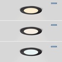 Ultra slim LED Downlight 6W - CCT - Cut Ø 110mm - 3 colors