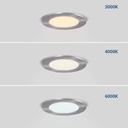 Ultra slim LED Downlight 6W - CCT - Cut Ø 110mm - 3 colors