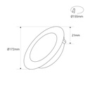 Ultra slim LED Downlight 12W - CCT - Cut Ø 155mm - 3 colors