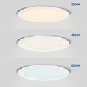 Ultra slim LED Downlight 12W - CCT - Cut Ø 155mm - 3 colors