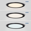 Ultra slim LED Downlight 12W - CCT - Cut Ø 155mm - 3 colors